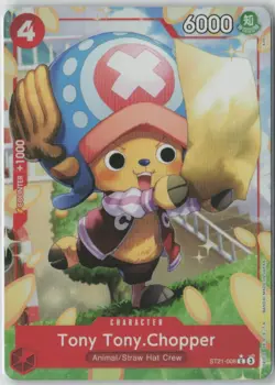 • Tony Tony.Chopper • ST21-008 Alt Art Parallel Holo One Piece TCG NM - Image 1