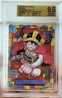 One Piece Monkey.D.Luffy P-110 Promo Lego Japanese BGS 9.5 GEM MINT - Image 1