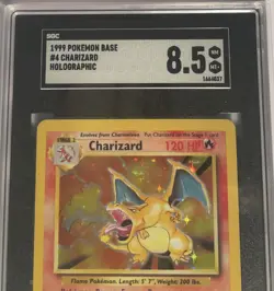 1999 Charizard Pokemon 4/102 Base Set - Holo - SGC 8.5 NM - Just Graded - Sealed - Image 2