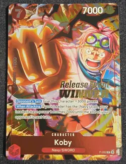 Koby (OP12 Release Event Winner) P-092 One Piece Promotion Cards Foil - Image 4