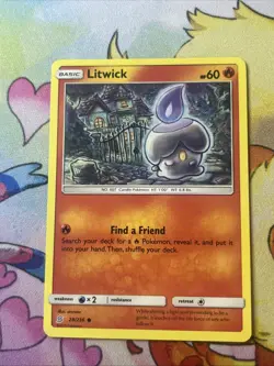 Litwick 28/236 - SM Unified Minds - Pokemon 2019 Common TCG Card (A) LP - Image 1