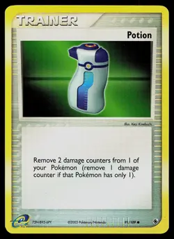 Pokemon Card - Potion Ruby and Sapphire 91/109 Common Reverse Holo - Image 1