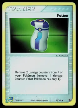Pokemon Card - Potion Ruby and Sapphire 91/109 Common Reverse Holo - Image 1