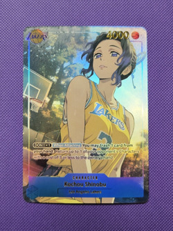 Demon Slayer Shinobu Kocho - Anime Waifu Custom Fanmade Lakers Holo ACG Card - Image 1