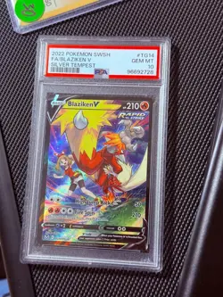 2022 POKEMON SWORD & SHIELD SILVER TEMPEST #TG14 FULL ART/BLAZIKEN V PSA 10 - Image 3