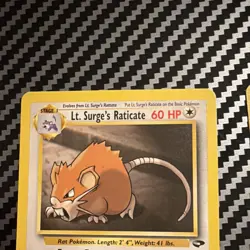 Pokemon TCG Gym Heroes Lt. Surge's Raticate 53/132 + Voltorb 86/132 2-Card Lot - Image 2
