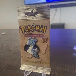 Pokemon TCG Fossil Booster Pack Unlimited 1999 WOTC Lapras Art Sealed Long Crimp - Image 3