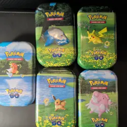 New TCG Pokemon Go Mini Tin Set Of 5 Factory Sealed - Image 1