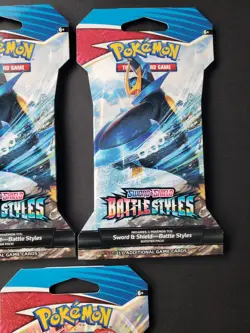 Pokemon TCG Battle Styles Sleeved Booster Pack Lot of 3 Packs Factory Sealed - Image 3
