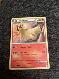 Pokemon TCG Typhlosion Heartgold Soulsilver 32/123 Holo Dmg - Image 1
