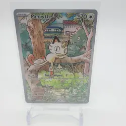 Meowth 106/094 Illustration Rare Full Art Holo Phantasmal Flames Pokemon TCG NM - Image 1