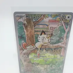Meowth 106/094 Illustration Rare Full Art Holo Phantasmal Flames Pokemon TCG NM - Image 2