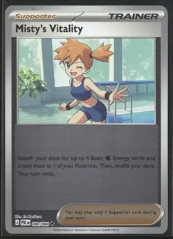 Misty's Vitality 080/084 Uncommon Pitch Black Pokemon Reverse Holo Near Mint - Image 1