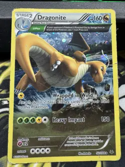 Pokemon TCG Dragonite 52/108 Roaring Skies Cosmos Holo *Damaged* - Image 1