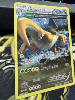 Pokemon TCG Dragonite 52/108 Roaring Skies Cosmos Holo *Damaged* - Image 2