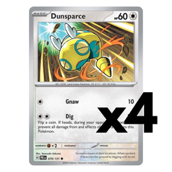 4x Dunsparce - 079/131 - SV: Prismatic Evolutions Pokemon Playset x4 - Image 1