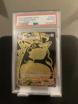 Pikachu VMAX (Secret) TG29/TG30 Swsh11: Lost Origin Trainer Gallery Holo PSA 10 - Image 1