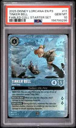 2025 DISNEY LORCANA EN P3-PROMO #11 TINKER BELL - GIANT FAIRY PSA 10 - Image 1