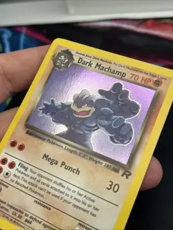 Pokemon Dark Machamp Holo Rare TCG Team Rocket Card 10/82 Unlimited NM - Image 3