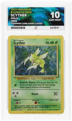 ACE 10 Scyther Classic Collection 006/034 Ace Label Graded Card - Image 1
