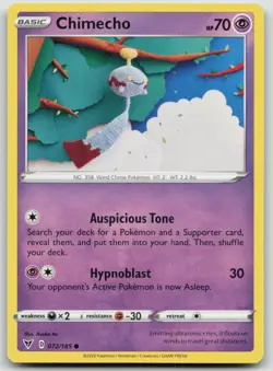 Chimecho 072/185 Asako Ito Crochet Art Vivid Voltage Common Pokemon TCG Card - Image 1