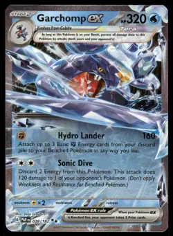 Pokemon Cards Garchomp ex 038/182 Holo Paradox Rift Double Rare NM - Image 1