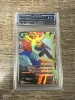 SS Trunks Unmatched Power BT30-010 SR Dragon Ball Super Card DGA 10 Black Label - Image 1