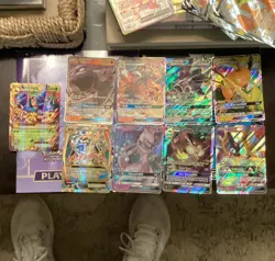 Pokemon TCG 8-Card GX Ultra Rare Holo Lot: Charizard, Mewtwo, Raichu - Image 1