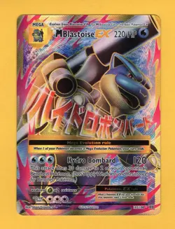 M (Mega) BLASTOISE ex 102/108: LP : Pokemon Evolutions Full Art Card - Image 1
