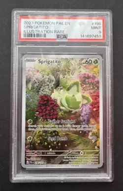 *PSA 9* Sprigatito 196/193 - Paldea Evolved - Illustration Rare - Pokemon Card - Image 1