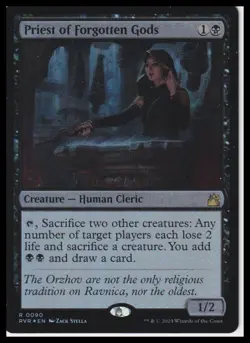 Magic The Gathering Priest of Forgotten Gods Ravnica Remastered Foil - Image 1