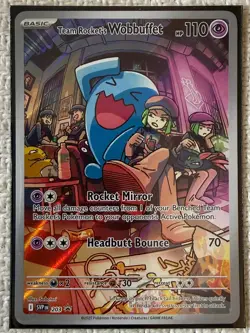 Team Rocket's Wobbuffet Black Star Promo Holo 203 Pokemon Destined Rivals - Image 1