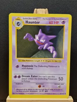 Pokemon TCG 1999 WOTC Shadowless Base Set Haunter 029/102 - Excellent - Image 1