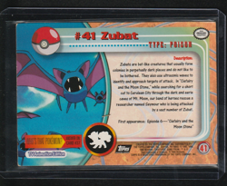 Zubat #41 Pokemon 1999 Topps TV Series 1 - Pokemon Topps TCG Set - Zubat - Image 2