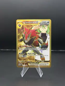 Pokemon N's Zoroark ex 189/159 Journey Together Gold Hyper Rare Full Art Holo NM - Image 1