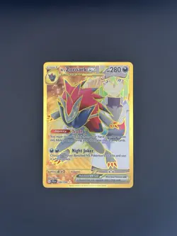 Pokemon N's Zoroark ex 189/159 Journey Together Gold Hyper Rare Full Art Holo NM - Image 3