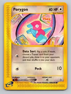 Porygon (103b) Aquapolis Common 103b/147 Pokemon - Image 1