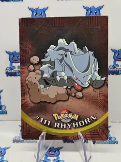 Topps Rhyhorn #111 Holofoil - Pokemon - Blue Logo HP - Image 1