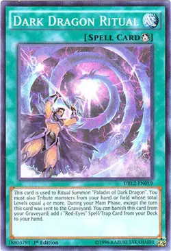 1x (NM) Dark Dragon Ritual - DRL2-EN019 - Super Rare - 1st Edition YuGiOh - Image 1