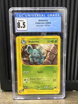CGC 8.5 Nidorina Skyridge 83/144 English Pokemon Non Holo NM MINT+ - Image 1