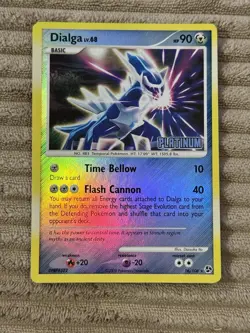 2008 Pokemon TCG Great Encounters Dialga Reverse Holo STAMPED Card 16/106 LP - Image 1