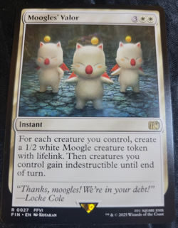 Moogles' Valor # 27 FIN Final Fantasy Set MTG Magic The Gathering Cards - Image 1
