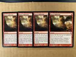 MTG 4x Burst Lightning # 119 Zendikar Pauper Magic the Gathering x4 NM - Image 1