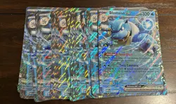 Pokemon 151 Jumbo Blastoise EX 009/165 Blooming Waters LOT OF 42 - Image 1