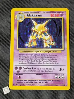 Alakazam 1/102 - Base Set Unlimited Holo Rare Pokemon TCG NM - Image 1