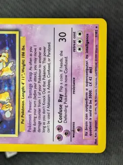 Alakazam 1/102 - Base Set Unlimited Holo Rare Pokemon TCG NM - Image 5