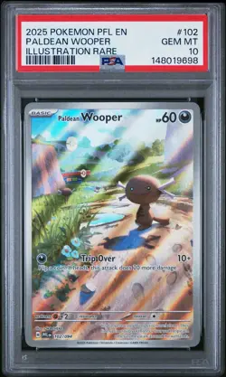 2025 POKEMON PFL EN-PHANTASMAL FLAMES ILLUSTRATION RARE PALDEAN WOOPER PSA 10 - Image 1