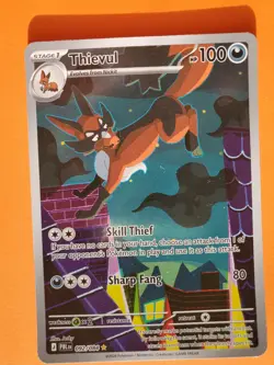 Thievul 092/084 Illustration Rare Gold Star full art Pitch Black Pokemon 2026 - Image 3