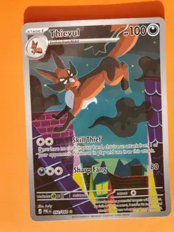 Thievul 092/084 Illustration Rare Gold Star full art Pitch Black Pokemon 2026 - Image 4