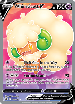 Whimsicott V 160/172 Ultra Rare Brilliant Stars Pokemon Holo Near Mint - Image 1